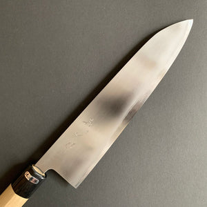 Gyuto knife, Aogami 2 carbon steel with stainless steel cladding, polished finish - Shinichi Watanabe