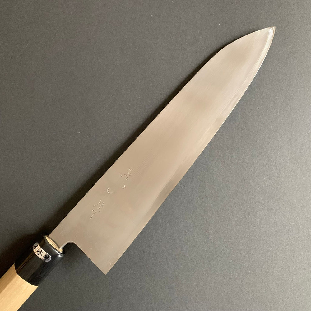Gyuto knife, Aogami 2 carbon steel with stainless steel cladding, polished finish - Shinichi Watanabe