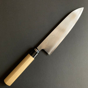 Gyuto knife, Aogami 2 carbon steel with stainless steel cladding, polished finish - Shinichi Watanabe