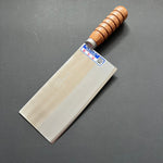Cleaver, Shirogami 2 carbon steel with stainless steel cladding, polished finish - Chopper King
