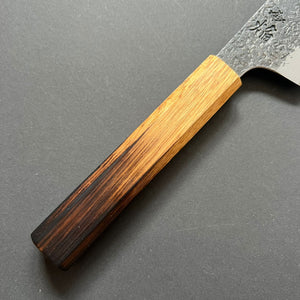 Nakiri knife, Aogami 2 carbon steel with iron cladding, Kurouchi and Tsuchime finish, Homura series - Sakai Takayuki