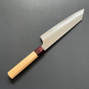 Kengata Gyuto knife, VG10 stainless steel, Damascus Tsuchime finish, Wa handle - Sakai Takayuki