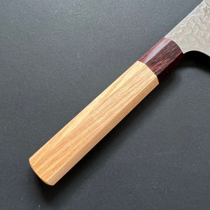 Kengata Gyuto knife, VG10 stainless steel, Damascus Tsuchime finish, Wa handle - Sakai Takayuki