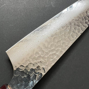 Kengata Gyuto knife, VG10 stainless steel, Damascus Tsuchime finish, Wa handle - Sakai Takayuki