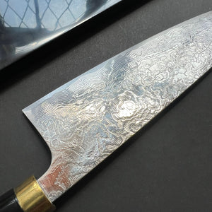 
            
                Load image into Gallery viewer, Santoku knife, SG2 stainless steel, Diamond Damascus finish, Maki-e Urushi Lacquered Handle and Saya - Saji
            
        
