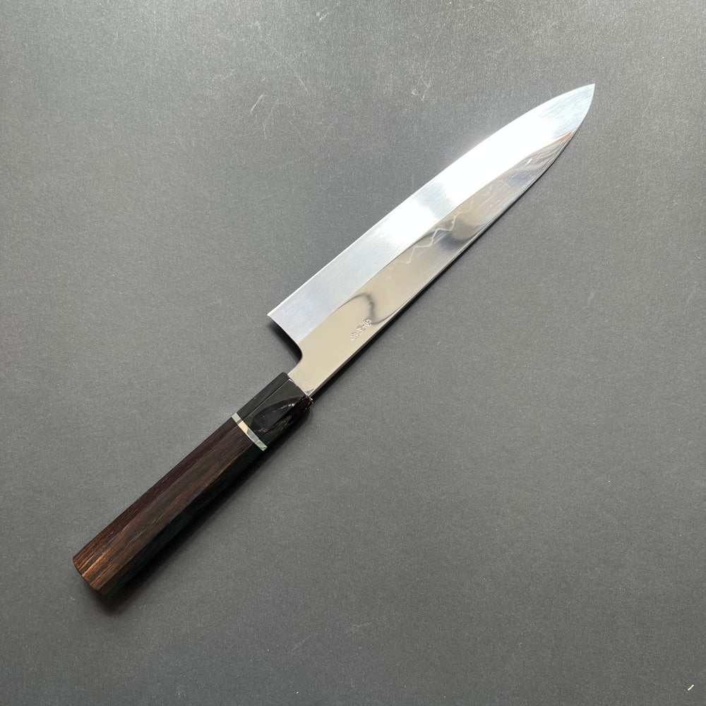 Gyuto knife, Shirogami 3 Honyaki, Polished finish - Nakagawa Hamono