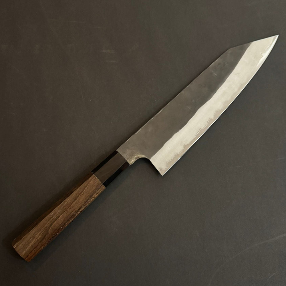 Kiritsuke Gyuto knife, Aogami Super carbon steel with Stainless Steel cladding, Kurouchi finish - Kenshiro Hatono