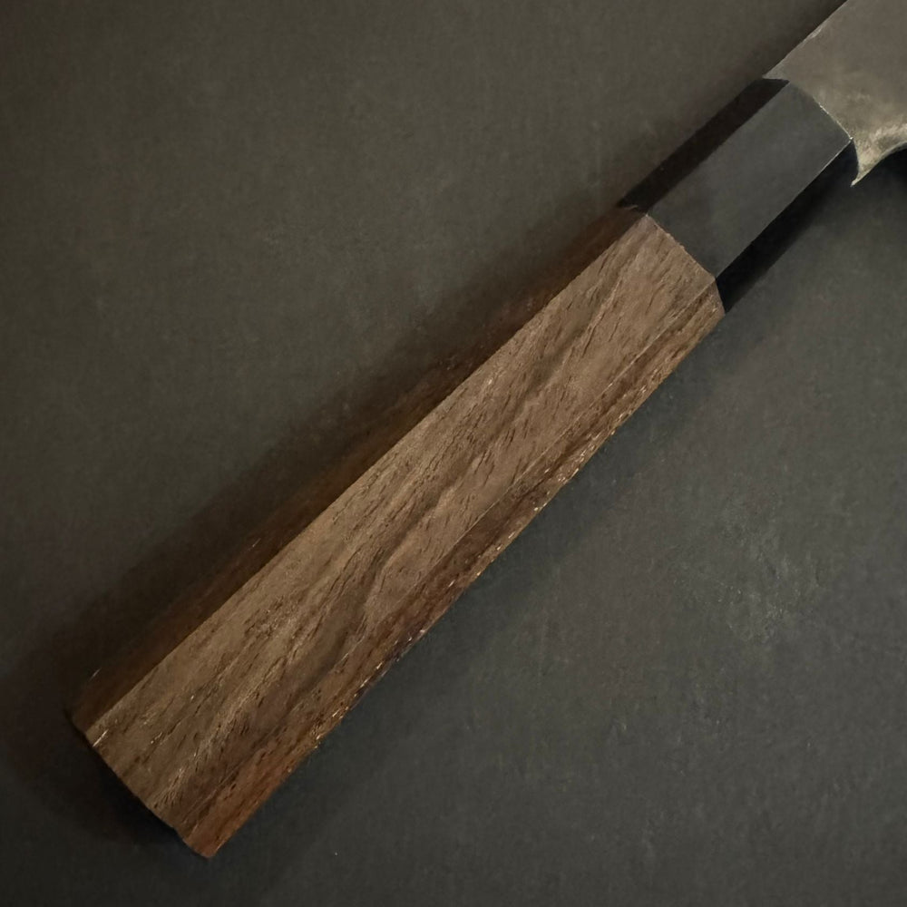 Kiritsuke Gyuto knife, Aogami Super carbon steel with Stainless Steel cladding, Kurouchi finish - Kenshiro Hatono