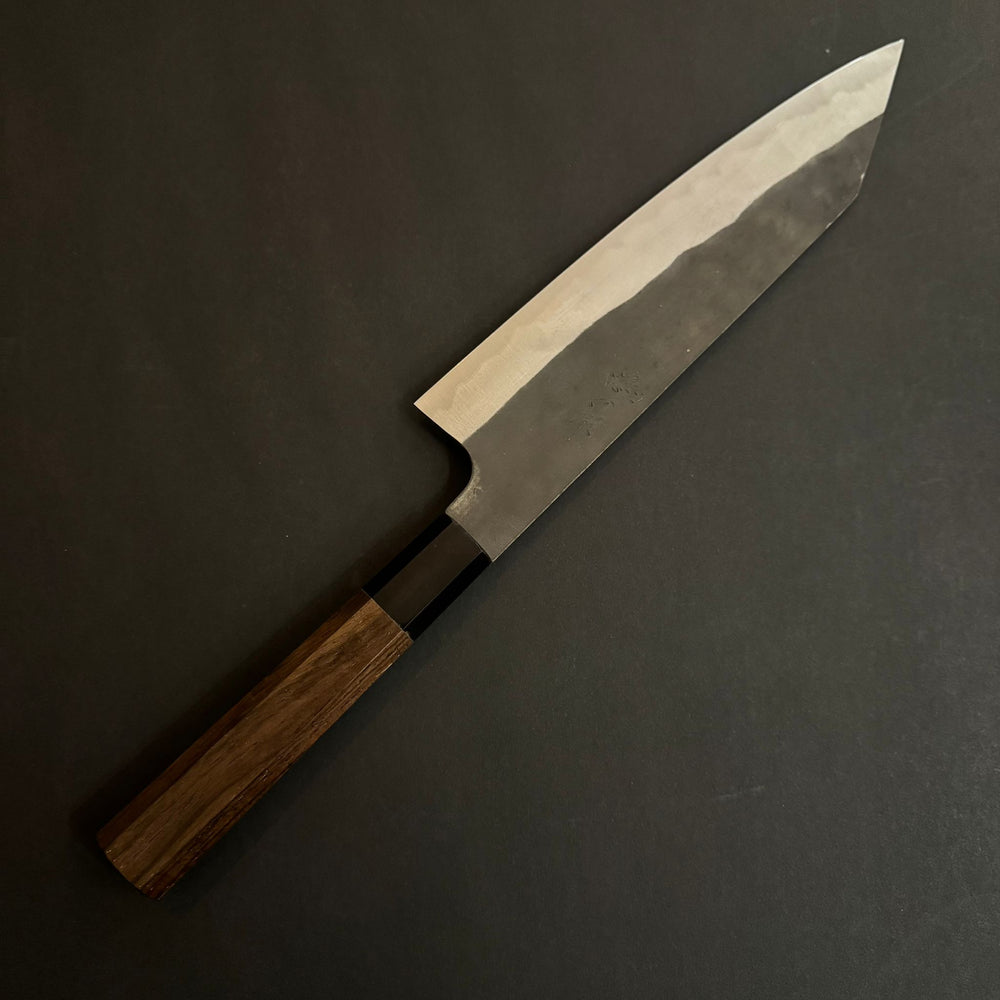 Kiritsuke Gyuto knife, Aogami Super carbon steel with Stainless Steel cladding, Kurouchi finish - Kenshiro Hatono