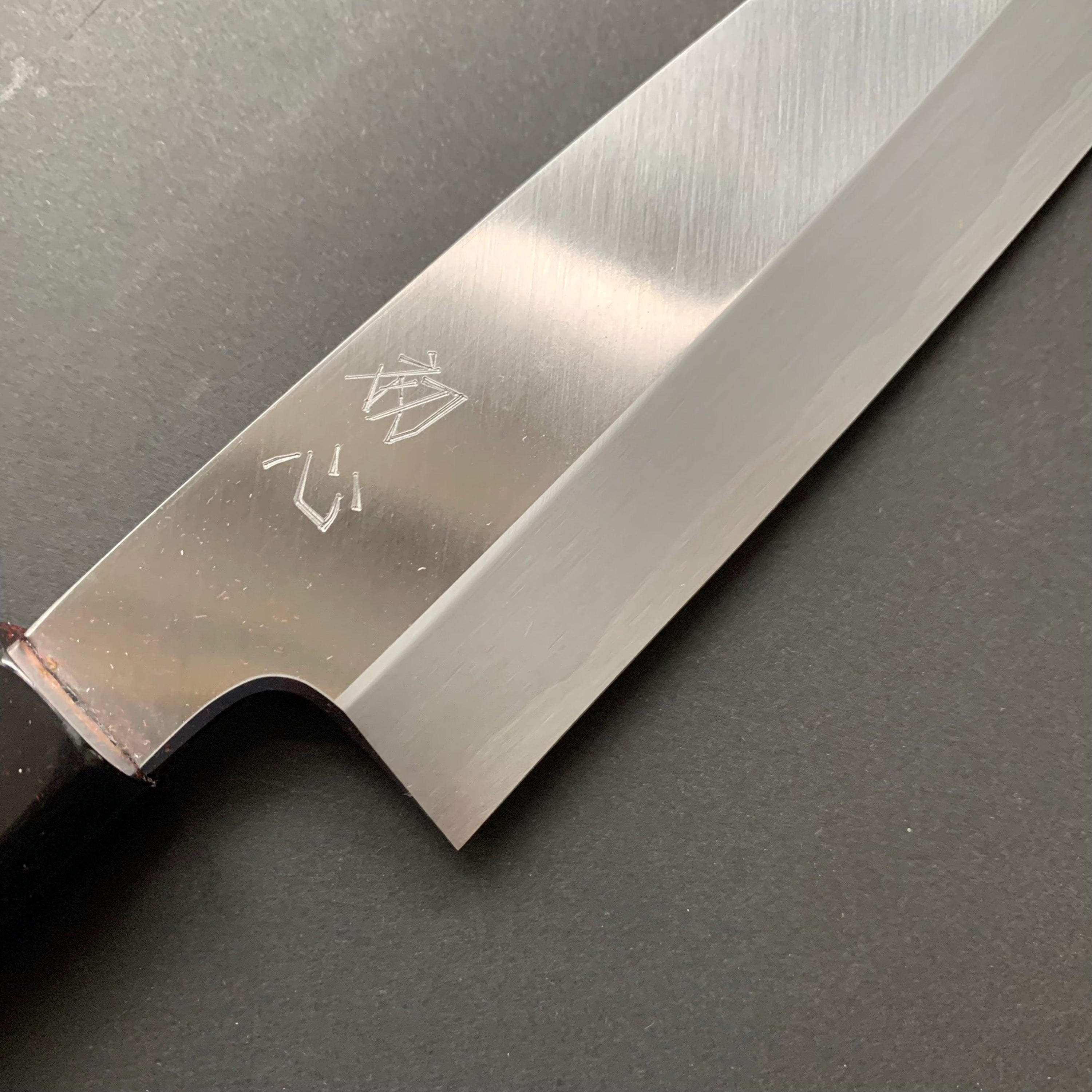 Single bevel Gyuto knife,  shirogami 2, polished finish - Hatsukokoro Shirasagi - Kitchen Provisions
