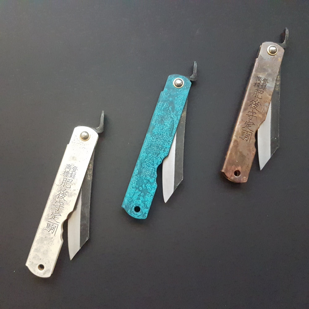 Higonokami Japanese folding penknife, Aogami Carbon Steel, Hyorin range - Nagao Kanekoma
