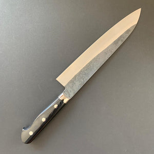 Gyuto knife, Aogami super, ss-clad, 210mm, Tsuchime and Kurouchi finish - Kato - Kitchen Provisions