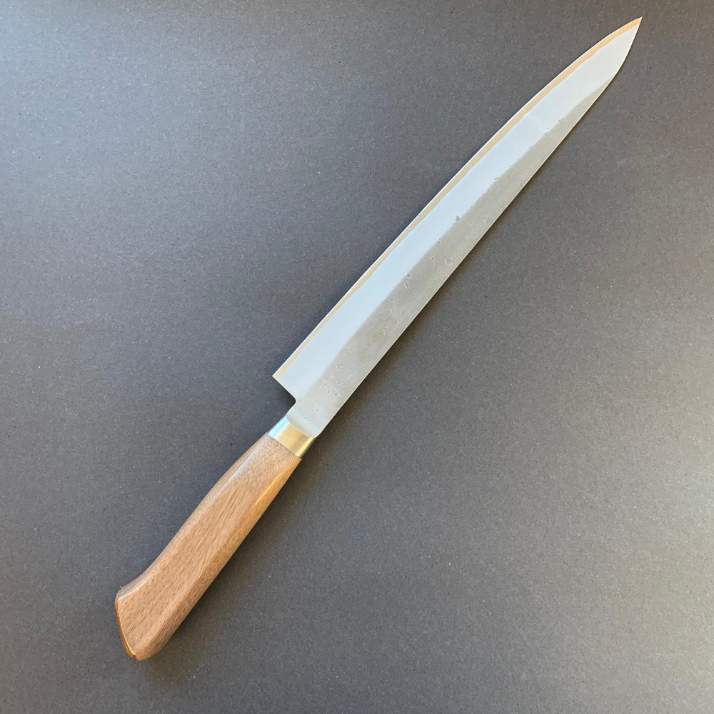
            
                Load image into Gallery viewer, Sujihiki Knife, Aogami 2 core with stainless steel cladding, nashiji finish - Tadafusa - Kitchen Provisions
            
        
