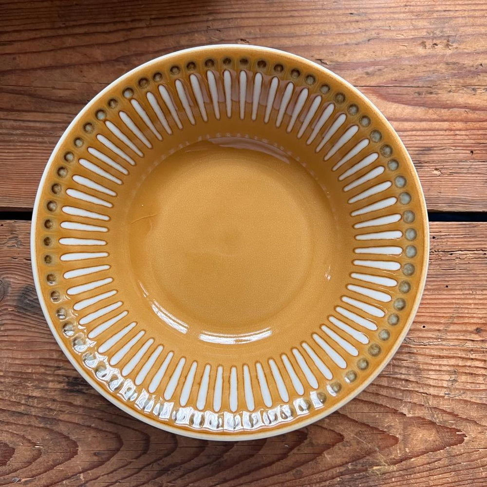 Japanese ceramics - soup bowl  18cm-  Mustard