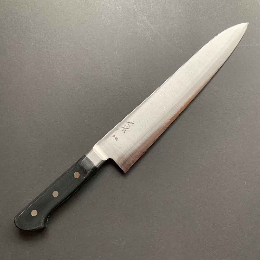 Gyuto knife, Aogami Super core with stainless steel cladding, migaki finish - Ohishi - Kitchen Provisions