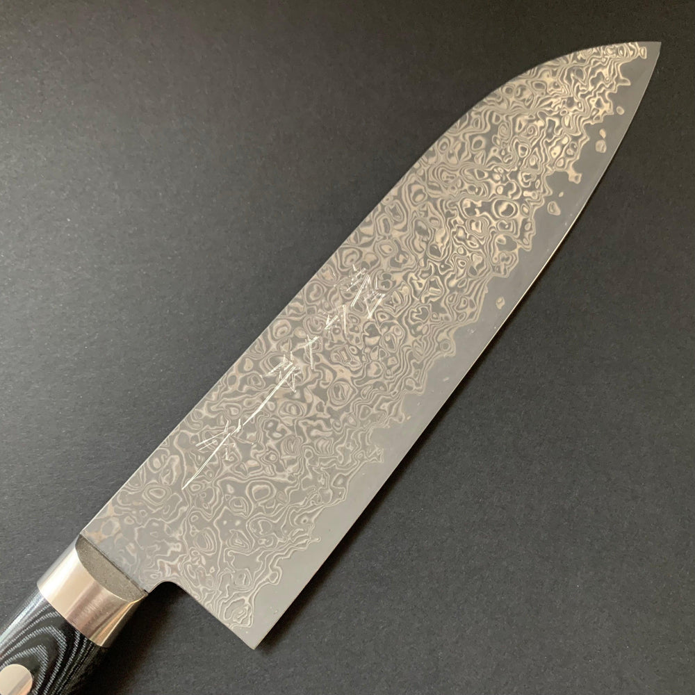 Santoku knife, VG10 stainless steel, western handle, damascus finish - Kato - Kitchen Provisions