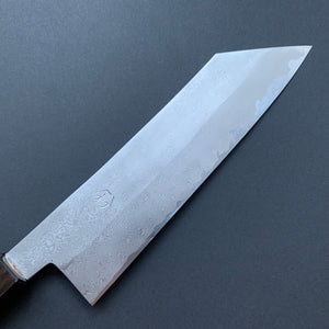 Tsubaki Kiritsuke knife, Ginsan stainless steel, Damascus finish, honwarikomi construction - Miyazaki