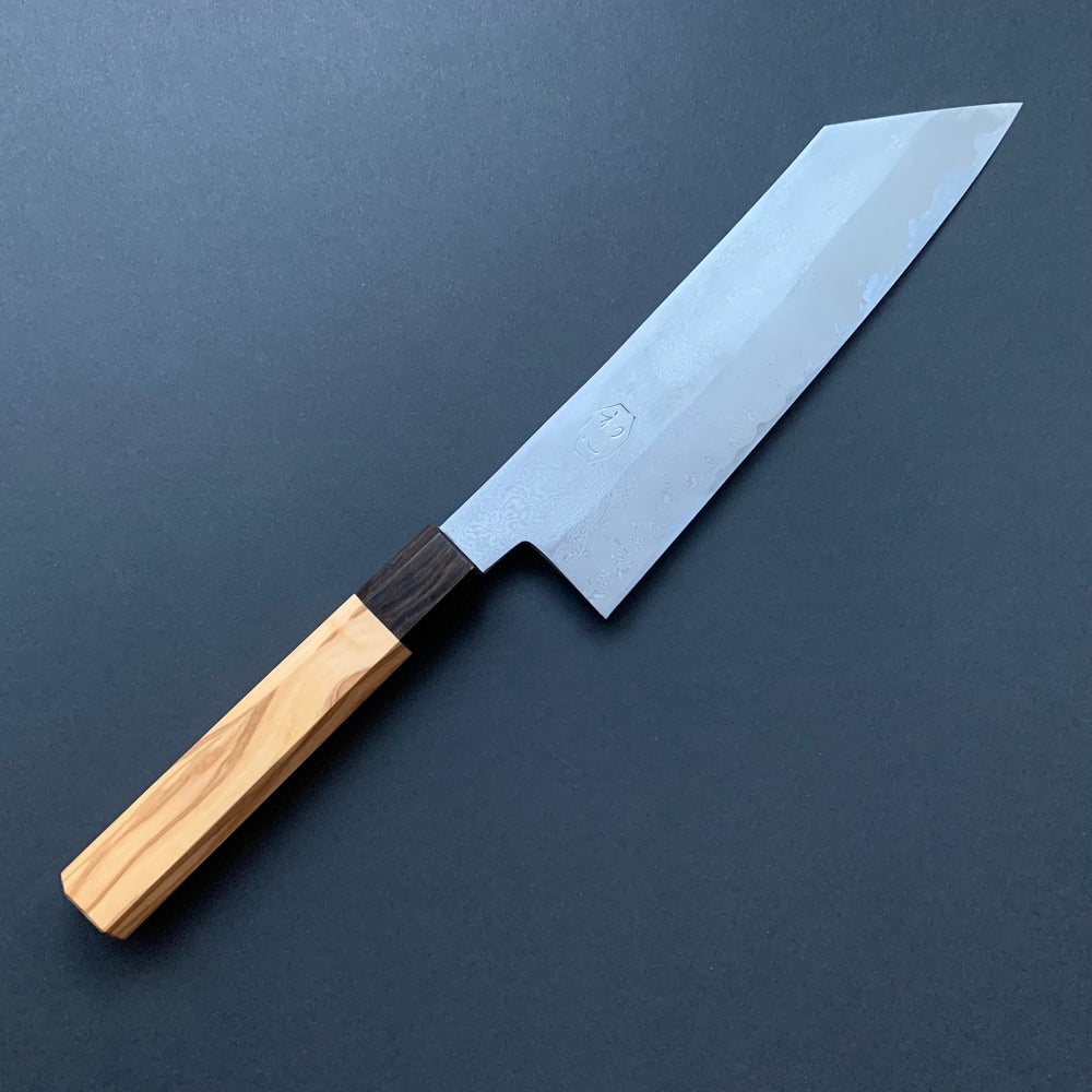 Tsubaki Kiritsuke knife, Ginsan stainless steel, Damascus finish, honwarikomi construction - Miyazaki