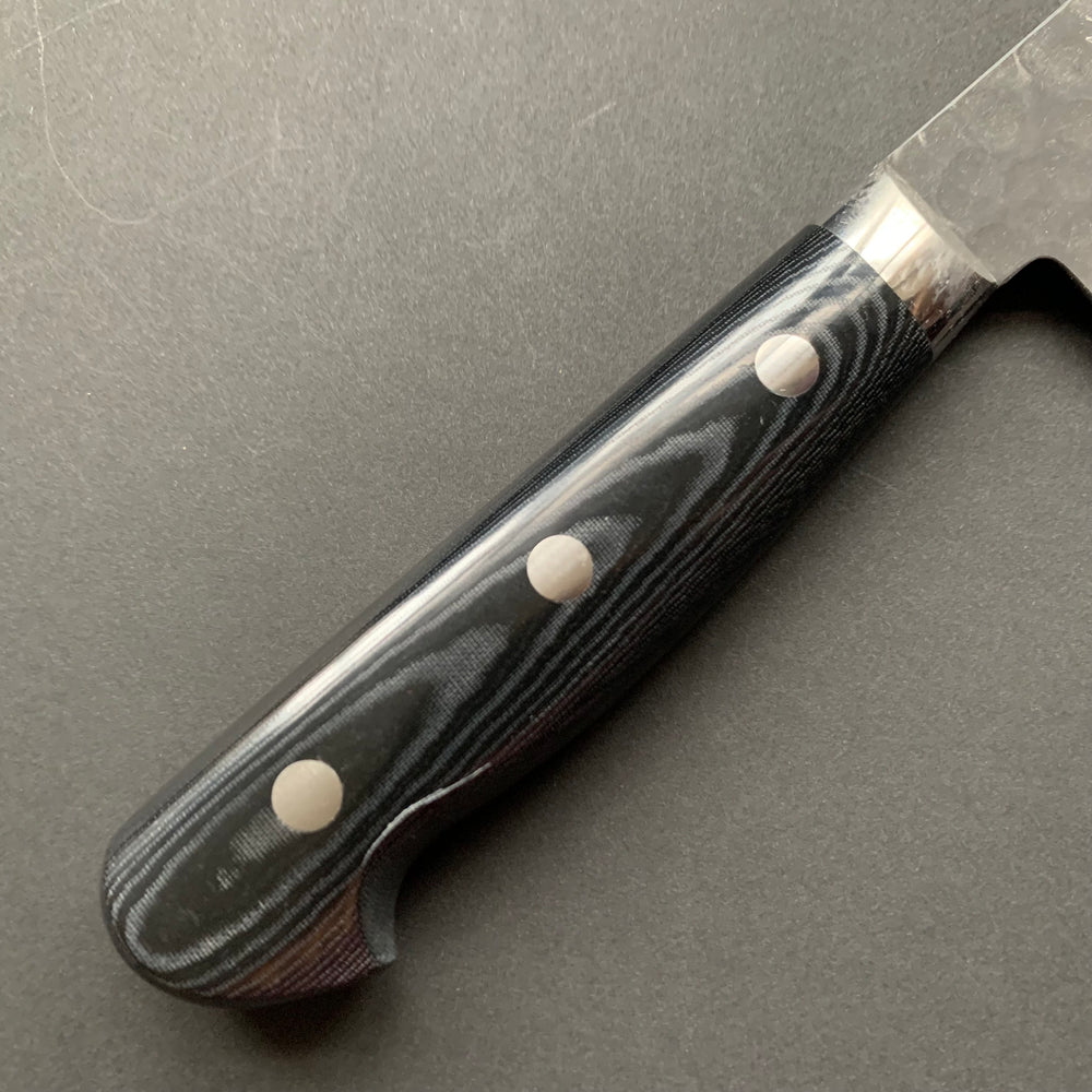 Gyuto knife, Aogami super, ss-clad, 210mm, Tsuchime and Kurouchi finish - Kato
