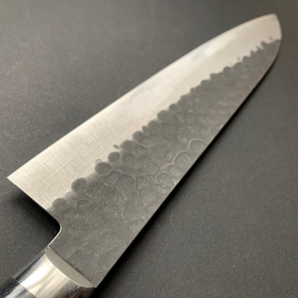 Gyuto knife, Aogami super, ss-clad, 210mm, Tsuchime and Kurouchi finish - Kato