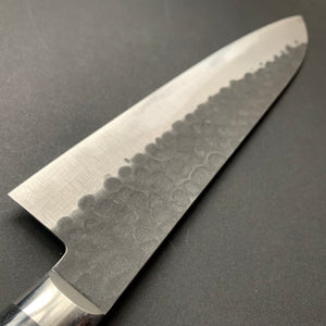 Gyuto knife, Aogami super, ss-clad, 210mm, Tsuchime and Kurouchi finish - Kato