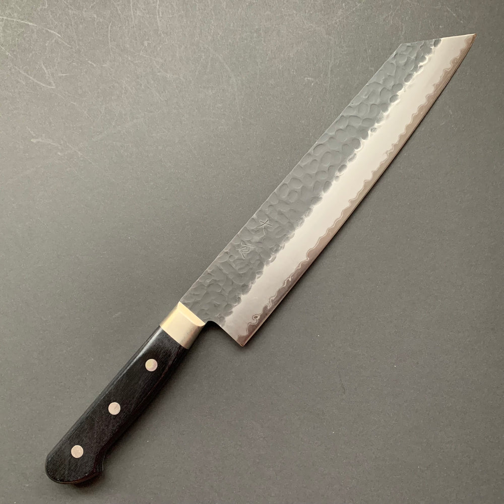 Kiritsuke knife, aogami super, ss-clad, kurouchi finish - Ohishi