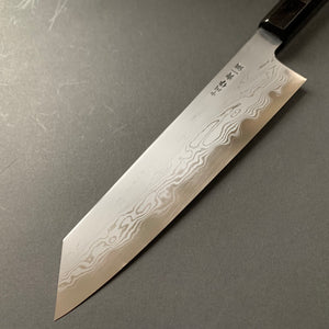 Kiritsuke Gyuto knife, Aogami 1 carbon steel, Damascus finish - Nakagawa Hamono x Naohito Myojin