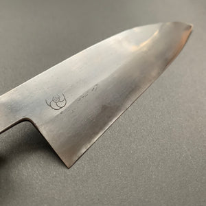 Tall Petty knife, Aogami 2 Carbon steel with Watetsu cladding, Kasumi finish, honwarikomi construction - Miyazaki