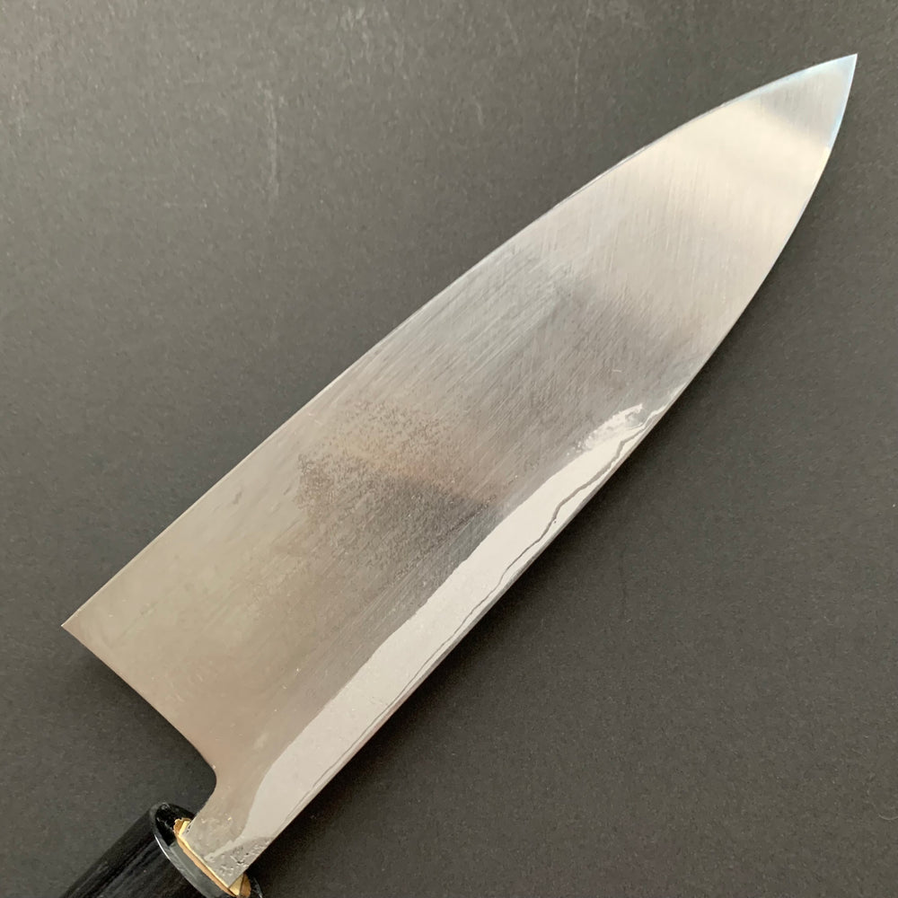 Deba knife, Shirogami 2 carbon steel, damascus finish - Kitaoka