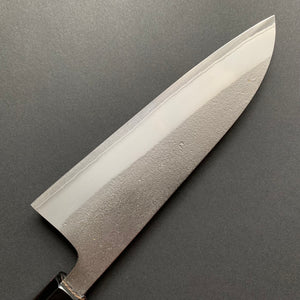 Santoku knife, Shirogami 2 with stainless steel cladding, nashiji finish - Yoshikane