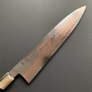 Gyuto knife, SLD steel, Rainbow Damascus finish, Yorokobi range - Hatsukokoro