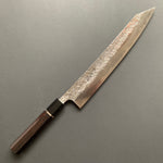 Gyuto knife, ATS34 steel with stainless steel cladding, Tsuchime Migaki finish - Manaka Kisuke