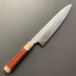 Honyaki Gyuto knife, Shirogami 3 Carbon steel, mirror polish finish - Ikeda