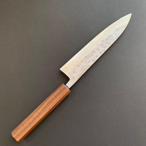 Petty knife, Shirogami 1 with stainless steel cladding, nashiji finish, Maboroshi range, wa handle - Fujiwara