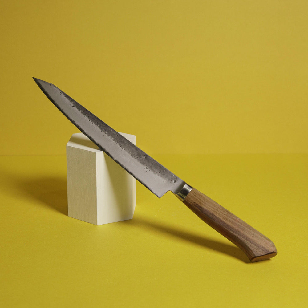 Sujihiki Knife, Aogami 2 core with stainless steel cladding, nashiji finish - Tadafusa - Kitchen Provisions