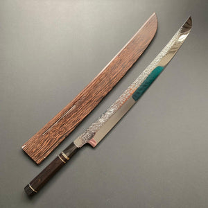 Sakimaru Knife, SG2 Powder Steel, Tsuchime Finish, Ebony Wood handle - Yu Kurosaki - Kitchen Provisions