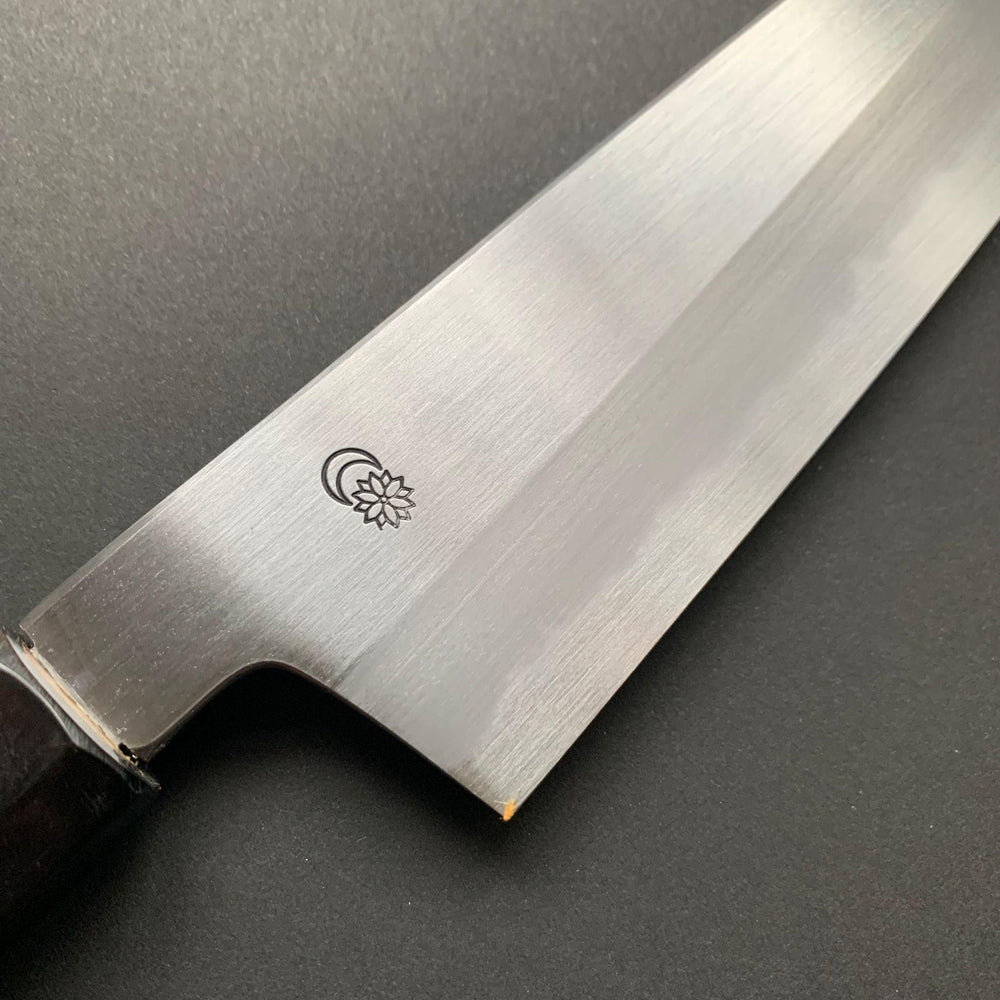 Gyuto Knife, Shirogami 2 with iron cladding, Kasumi finish, Kikuzuki Kasumi range - Sakai Kikumori - Kitchen Provisions