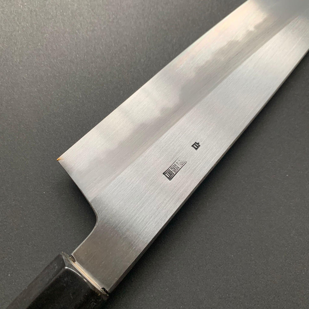 Gyuto Knife, Shirogami 2 with iron cladding, Kasumi finish, Kikuzuki Kasumi range - Sakai Kikumori - Kitchen Provisions