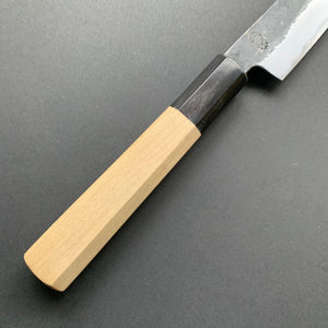 Petty Knife, Shirogami 2 with iron cladding, Kurouchi finish, Kikuzuki Kuro range - Sakai Kikumori - Kitchen Provisions