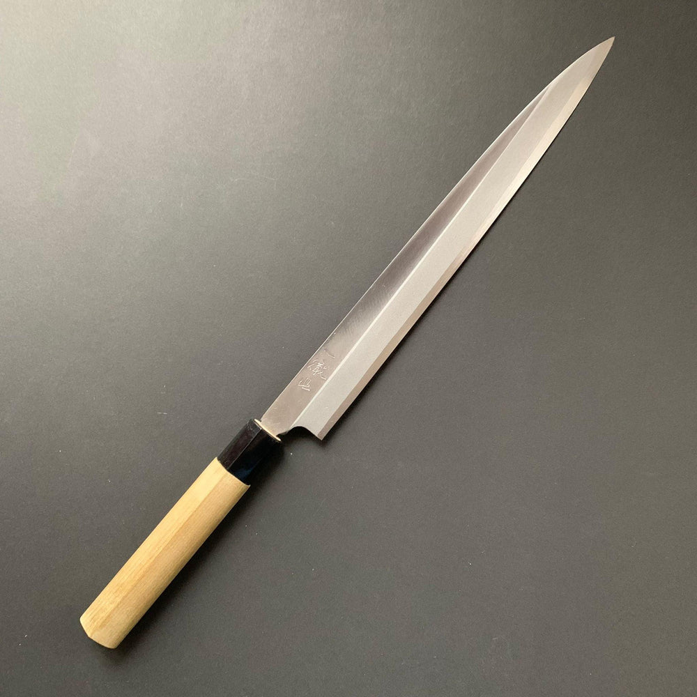 Yanagiba Knife, Stamped Shirogami 2 Carbon Steel, Iron Clad, Polished Finish - Ittetsu - Kitchen Provisions