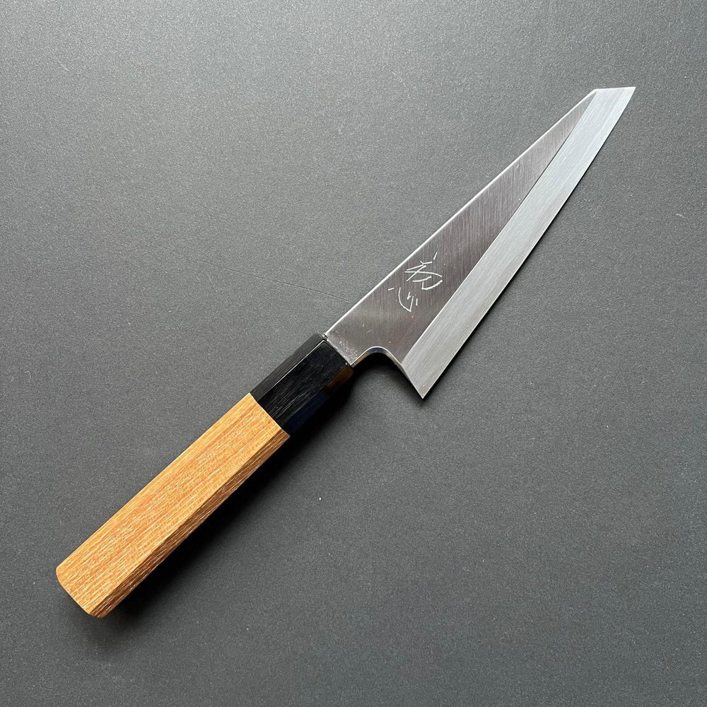 Honesuki knife, Single Beveled, Shirogami 2, polished finish - Hatsukokoro Shirasagi - Kitchen Provisions