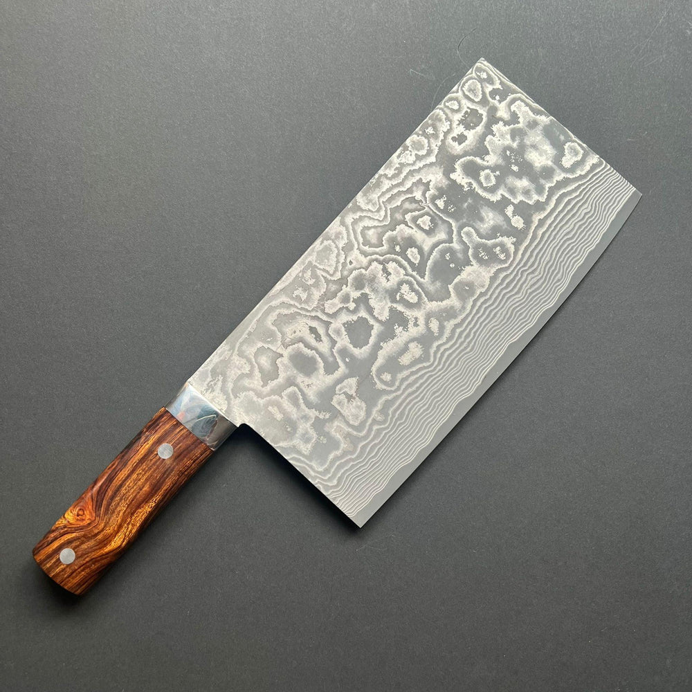 Chinese Cleaver, VG10 stainless steel, Damascus finish, Iron wood handle - Saji - Kitchen Provisions