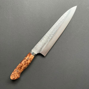 Gyuto knife, SG2 Powder Steel, Western style Maple wood handle, Tsuchime finish - Kato - Kitchen Provisions