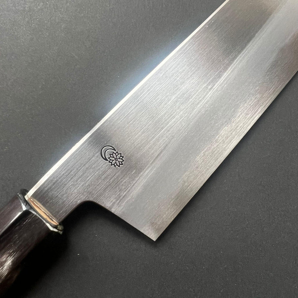 Gyuto Knife, Shirogami 2 with iron cladding, Kasumi finish, Kikuzuki Kasumi range - Sakai Kikumori - Kitchen Provisions