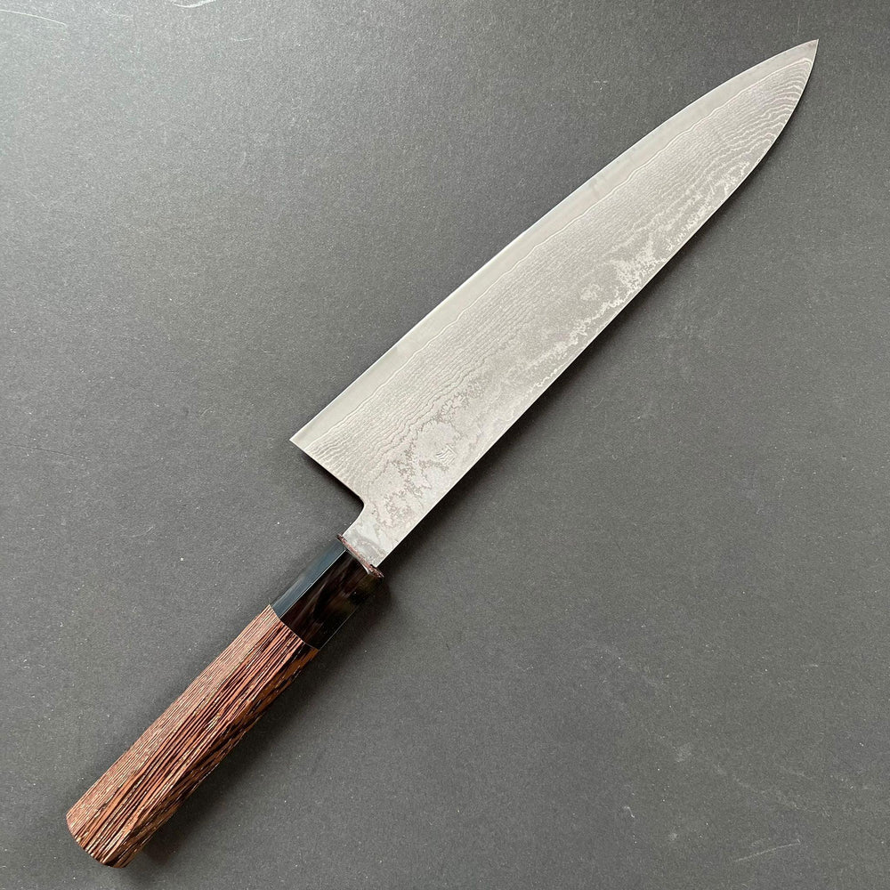 Gyuto knife, SG2 powder steel, Damascus finish, Wenge handle - Shigeki Tanaka - Kitchen Provisions