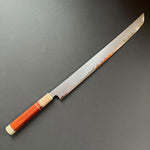 Sakimaru Sujihiki knife, Aogami 1 carbon steel with Iron clad, Damascus finish - Nakagawa Hamono - Kitchen Provisions