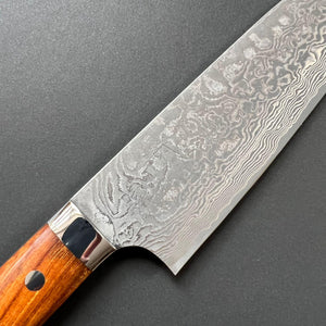 Santoku knife, SG2 stainless steel, Damascus finish, Western style Ironwood handle - Saji - Kitchen Provisions