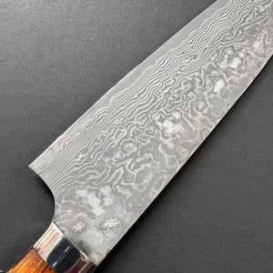 Santoku knife, SG2 stainless steel, Damascus finish, Western style Ironwood handle - Saji - Kitchen Provisions