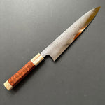 Gyuto knife, Shirogami 2 with iron cladding, Hand Laminated Damascus finish, Hyomon range - Hatsukokoro - Kitchen Provisions