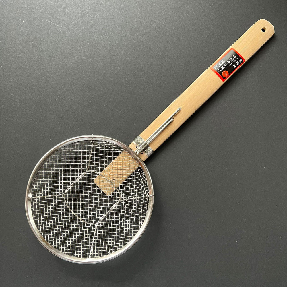 Spider - straining utensil, wooden handle - Kitchen Provisions